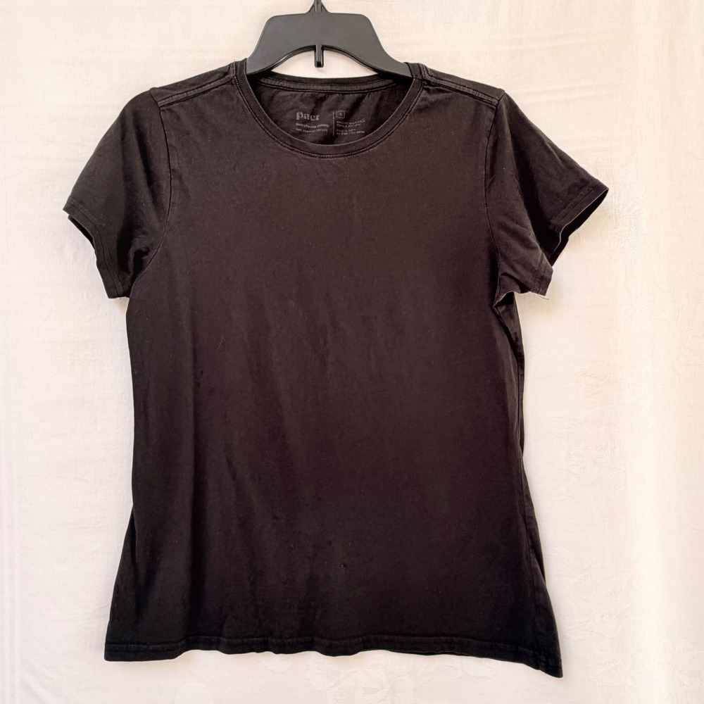 Pact Organic Cotton Short Sleeve Crewneck T-Shirt Black Small